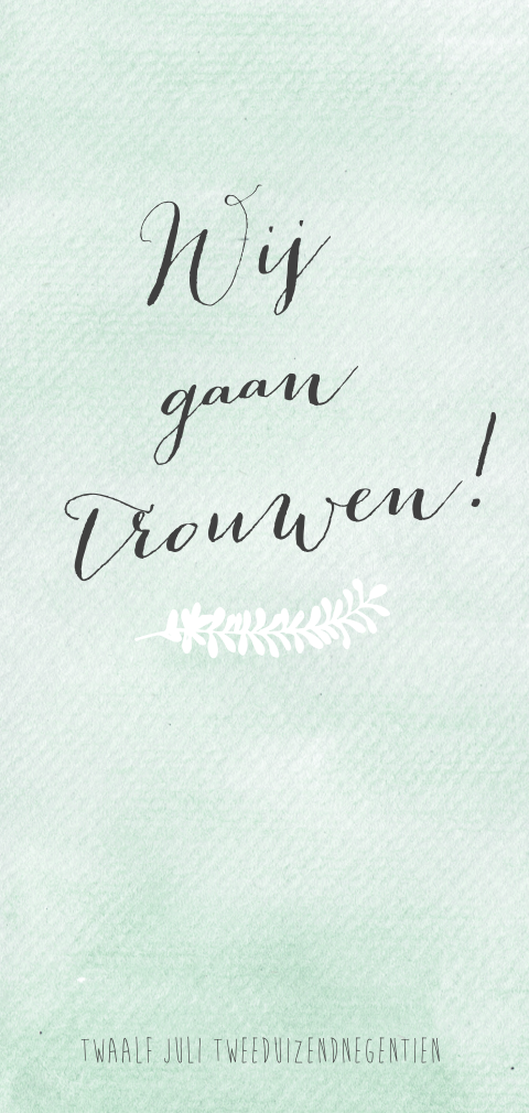 Watercolor trouwkaart