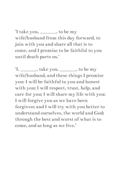 Vow kaartje passend bij de huisstijl met patroon en okergeel