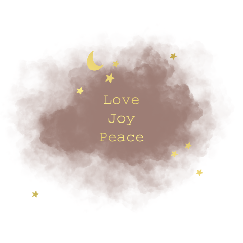 Kerstkaart met sterren en maan in goudfolie