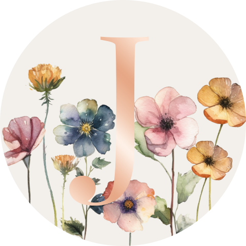 Sluitsticker geboortekaartje met rosefolie en veldbloemen