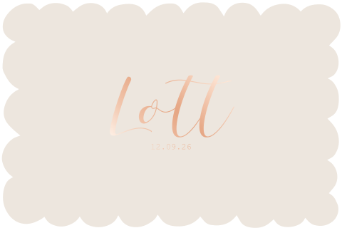 geboortekaartje meisje vorm biscuitje koekje sierlijk rosefolie