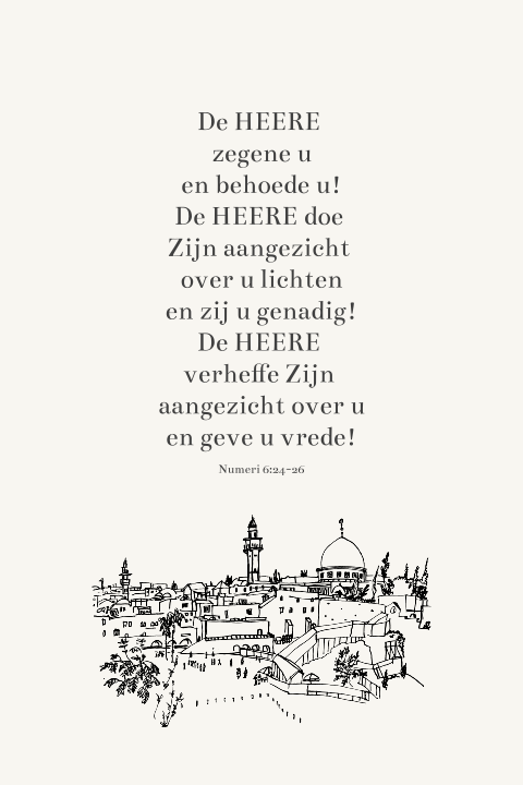 Gebedskaart voor Israel numeri 6