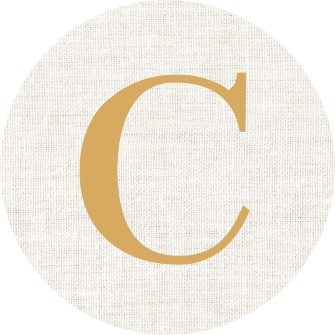 sluitsticker initialen naam met linnenlook achtergrond