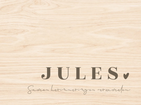 Memory box minimalistisch bruine letters met hartje