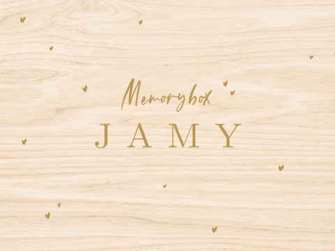 Houten memorybox voor geboorteherinneringen