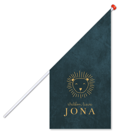 geboortevlag voor een jongen donkerblauw Jona