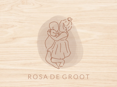Memory box van hout met geboortekaartje lijntekening zusjes