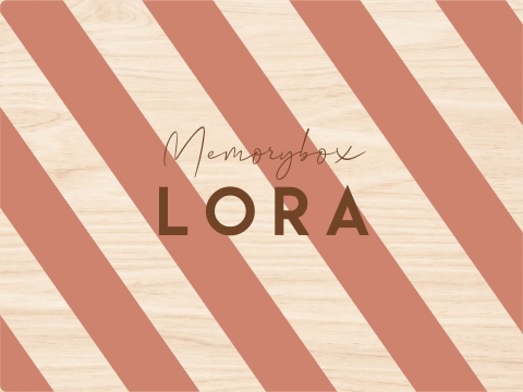 Memorybox van hout met strepen