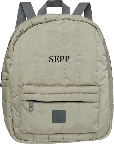 Rugtasje met geborduurde naam puffy Jollein