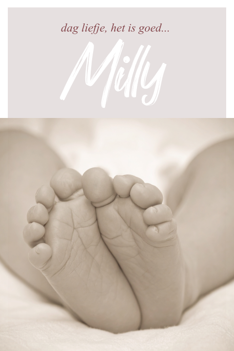 Foto rouwkaart voor een baby jongen of meisje