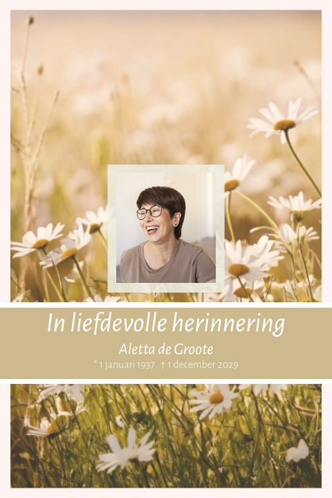 Moderne rustige bedankkaart voor een vrouw met madeliefjes