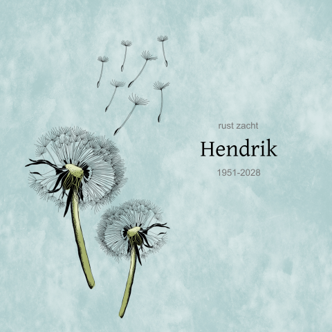 Rouwkaart met paardenbloemen