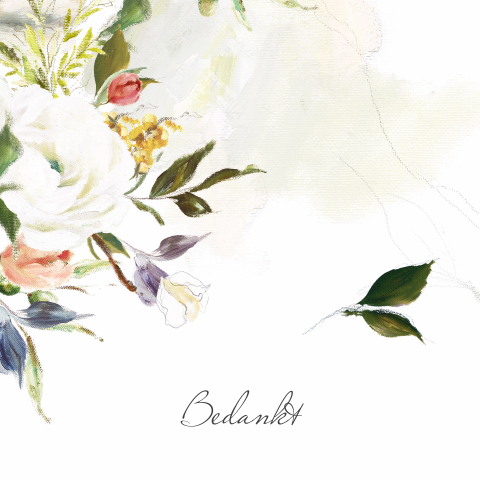 Bedankt olieverf bloemen