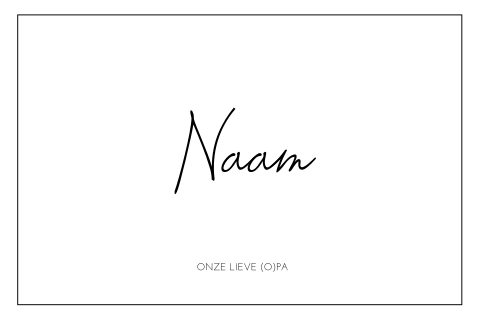 Eenvoudige dubbele liggende rouwkaart met rouwrand