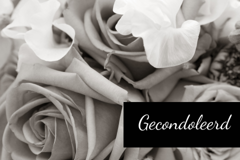 Kaart sterkte wensen bij overlijden in zwart en wit