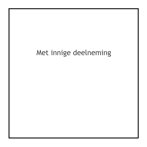 Met innige deelneming kaart maken met zwarte rouwrand