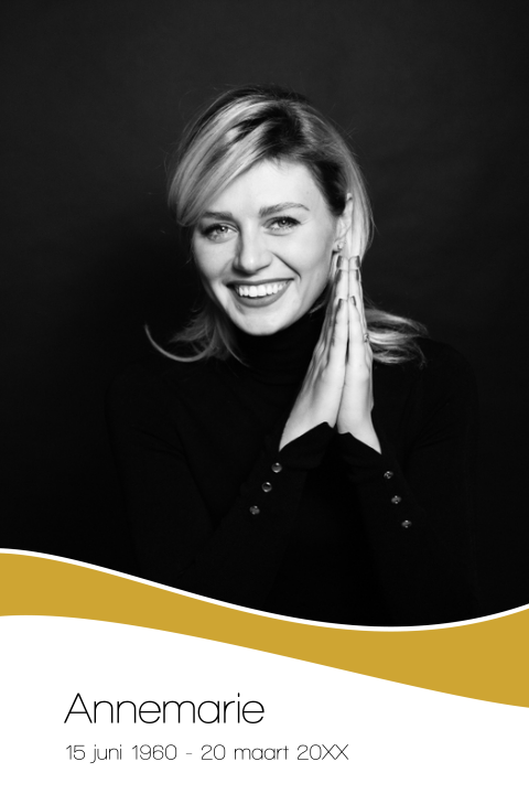 Moderne bedankkaart met ruimte voor eigen foto