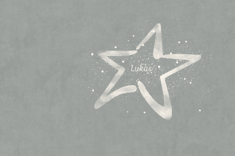 Rouwkaartje voor een jongetje stijlvol kind met sterretjes