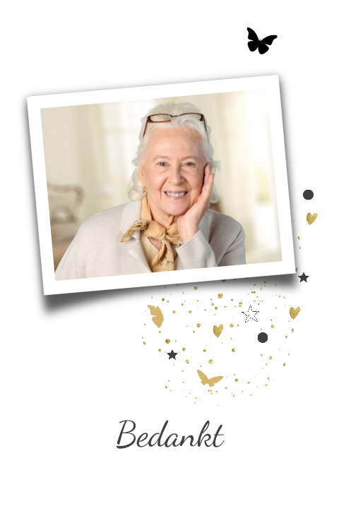 Stijlvolle bedankkaart met foto kader zelf maken