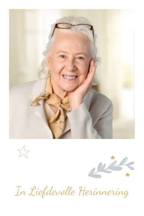 Foto bedankkaart met wit als basis