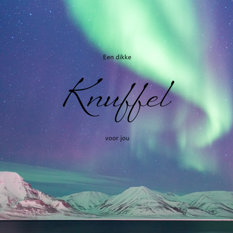 Kerstwens knuffel foto noorderlicht