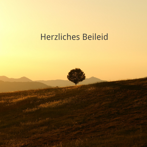 Condoleancekaart in het Duits