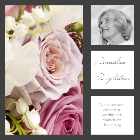 Mooie stijlvolle bloemen dankbetuiging roze wit en groen