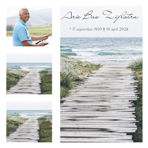 Mooie stijlvolle zee kust rouwkaart met groene duinen