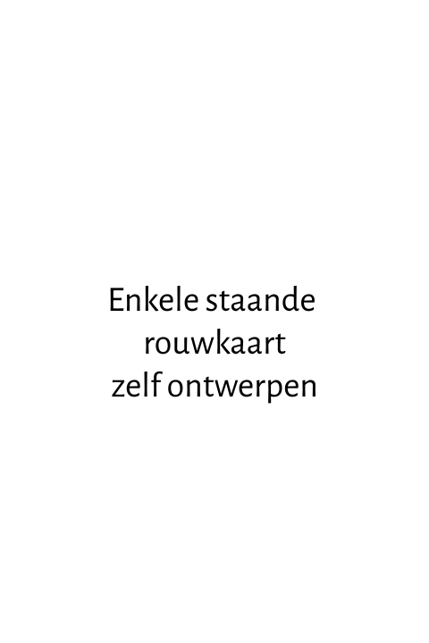 Enkelzijdige staande rouwkaart ontwerpen