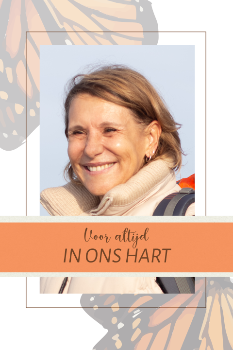 Bedankkaart rouw met vlinders en eigen foto