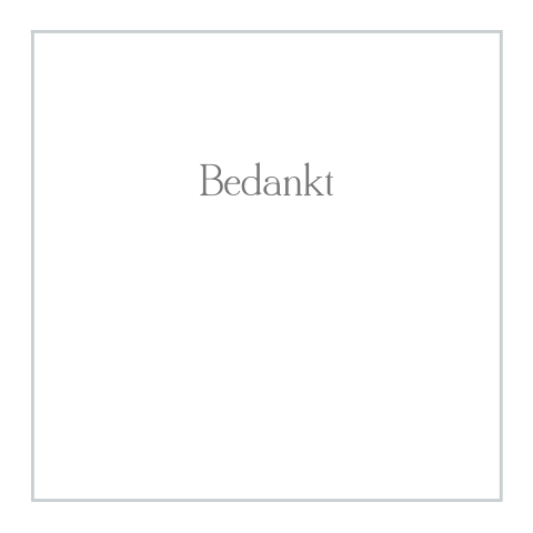 Traditionele bedankkaart maken met grijze rouwrand voorbeeld