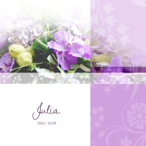 Rouwkaart orchidee paars