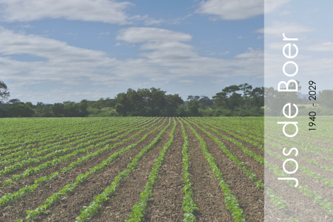 Rouwkaart platteland thema met landbouw