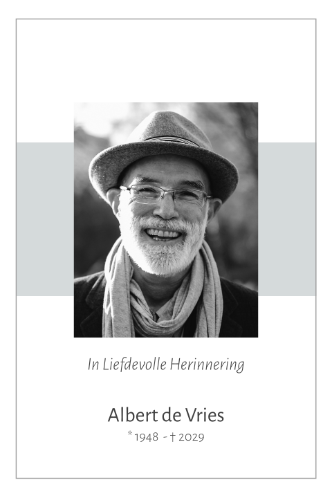 Bedankkaart met de mogelijkheid voor het plaatsen van een foto