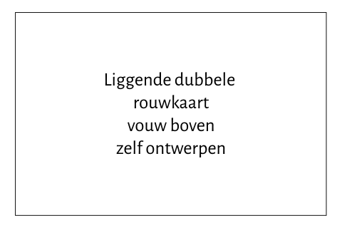 Liggende dubbele rouwkaart ontwerpen vouw boven