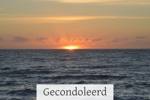 Gecondoleerd kaart met foto van zee