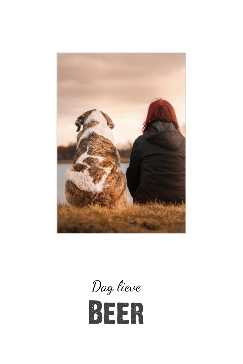 Rouwkaart voor een huisdier met foto