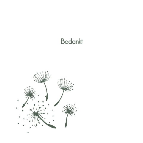 Dankbetuiging met paardenbloem