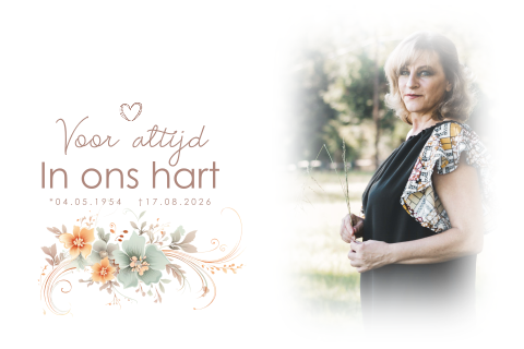 Bedankkaart rouw foto vrouw modern met bloemen