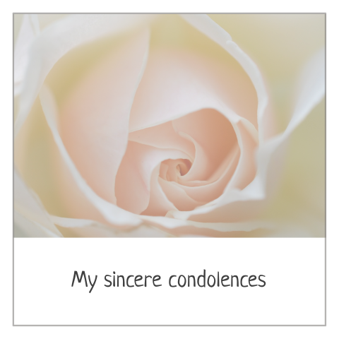 Engelstalige rouwkaart om iemand te condoleren