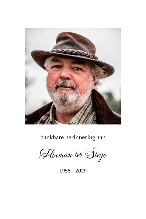 Bidprentje met een eigen foto staand formaat