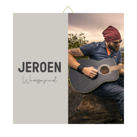 Herinnering tegeltje keramiek man foto modern