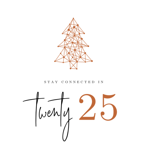 Weihnachtskarte mit Weihnachtsbaum und Neujahrsgruß