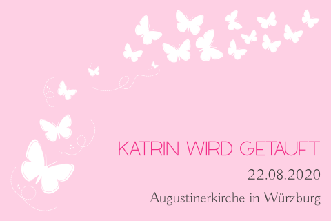 Schmetterlinge zur Taufe