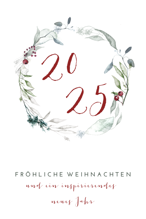 Blumenkranz zum Neuen Jahr