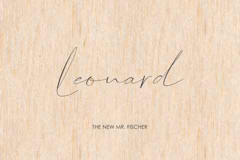 Besondere Geburtskarte aus echtem Holz zur Geburt Ihres Nachwuchses