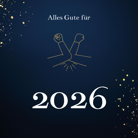 Weihnachtskarte mit dem bekannten und sicheren Corona-Gruß