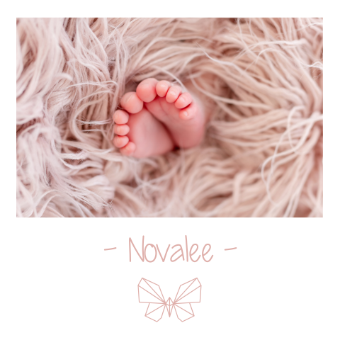 Süße Geburtskarte mit einem kleinen Schmetterling