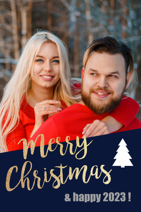 Moderne Weihnachtskarte mit Ihrem Bild und schicker Schrift