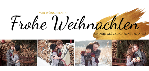 Hübsche Weihnachtskarte mit persönlichen Bildern